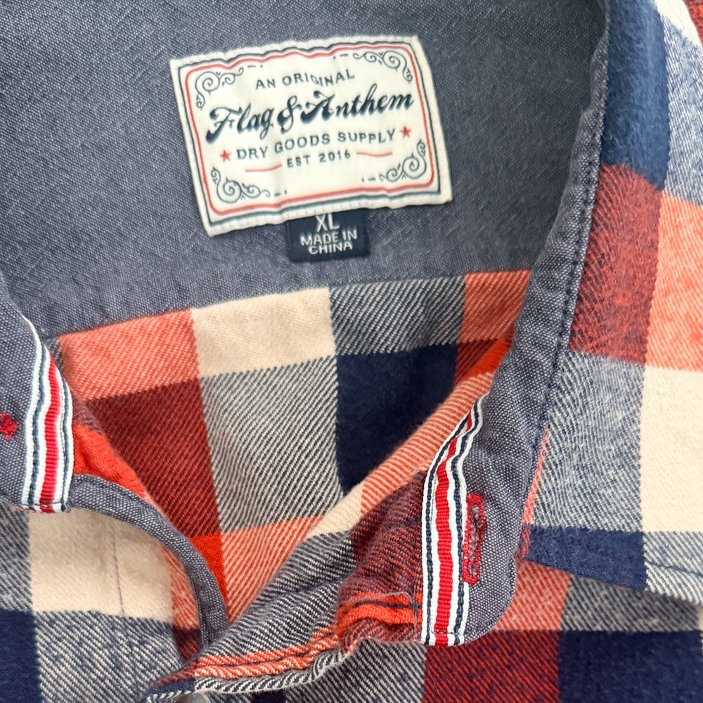 Men's XL Plaid Flannel Shirts- Flag & Anthem, Hawker Rye - Picture 6 of 7